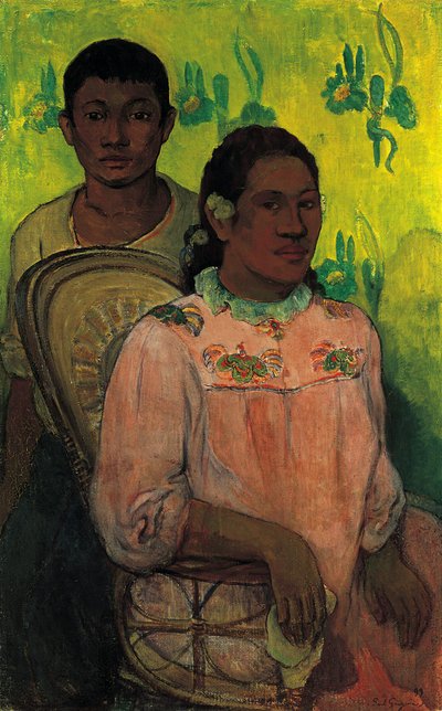 Jong meisje en jongen uit Tahiti door Paul Gauguin